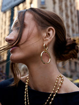 BaubleBar Viviana Hoop Earrings - Gold - 
    Gold hoop earrings