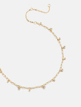 BaubleBar Faye 18K Gold Crystal Anklet - Gold/Pavé -
Gold chain with crystals