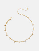 BaubleBar Faye 18K Gold Crystal Anklet - Gold/Pavé -
Gold chain with crystals