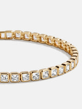 BaubleBar Kristin 18K Gold Tennis Bracelet - Square Bezel - 
    Cubic zirconia tennis bracelet