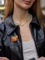 BaubleBar Disney Mickey Mouse Pumpkin 3D Pin - Mickey Mouse -
Halloween collectible pin