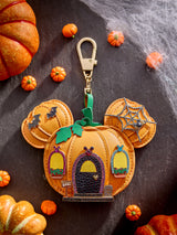 BaubleBar Disney Mickey Mouse Haunted Pumpkin Puff Bag Charm - Haunted House Bag Charm - 
    Disney Halloween keychain