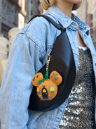 Disney Mickey Mouse Haunted Pumpkin Puff Bag Charm - Haunted House Bag Charm