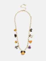 BaubleBar Disney Halloween Charm Necklace - All Hallows' Hue - 
    Gold chain with Halloween charms