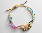 BaubleBar Rowan Semi-Precious Custom Layered Bracelet - Santorini -
Name bracelet with semi-precious strands