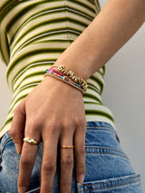 BaubleBar -
Name bracelet with semi-precious strands
