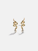 BaubleBar Serpentine Gold Earrings - Snake -
Gold snake earrings