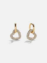 BaubleBar Keely Heart Earrings - Gold/Pavé -
Gold drop earrings