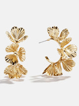 BaubleBar Fiorella Gold Floral Earrings - Gold -
Statement flower earrings