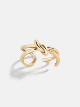 BaubleBar Gold Ties Ring - Gold -
Gold stacking ring
