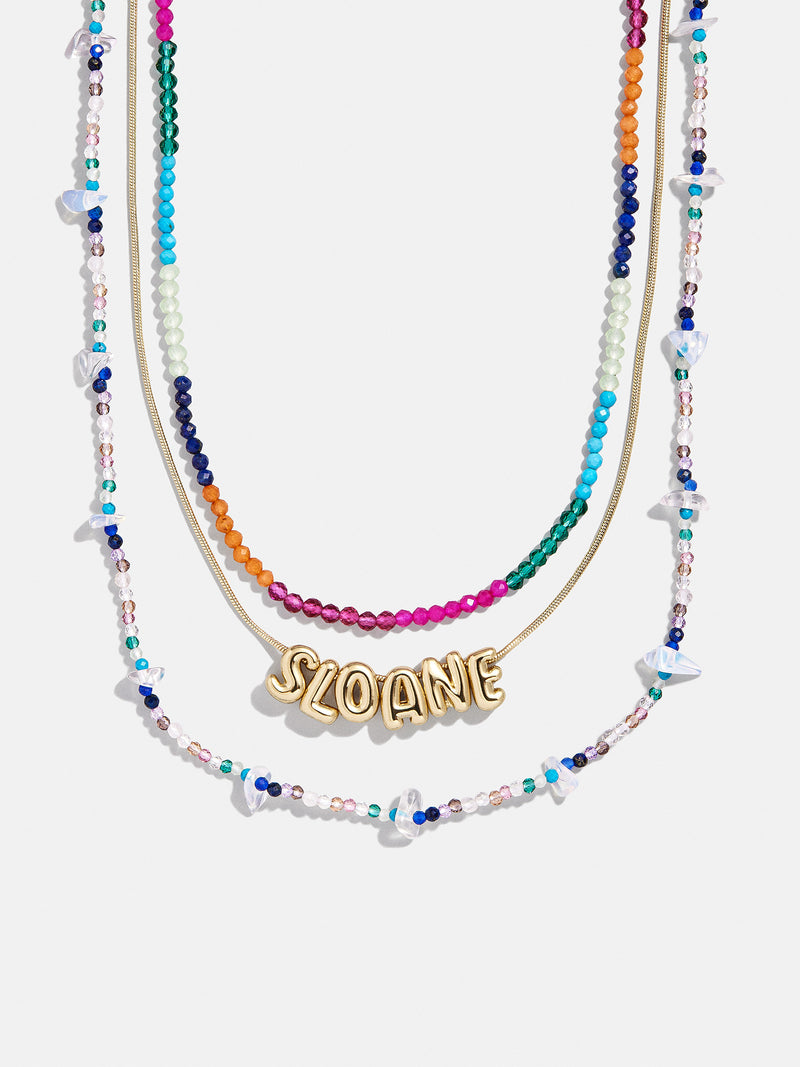 Rowan Semi-Precious Custom Layered Necklace - Santorini