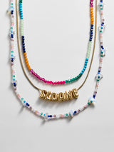 BaubleBar Rowan Semi-Precious Custom Layered Necklace - Santorini -
Multicolored layered necklace set