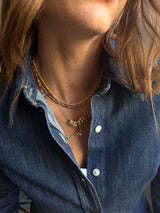 BaubleBar Rowan Semi-Precious Custom Layered Necklace - St. Tropez -
Multicolored layered necklace set