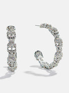 To Die For Hoop Earrings - Silver/Pavé