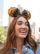 BaubleBar Disney Minnie Mouse Pumpkin Ears Headband - Disney Minnie Mouse Pumpkin Ears - 
     Disney Halloween ears with crystals
