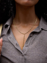 BaubleBar Thalia Gold Lariat Necklace - Gold -
Gold Y necklace