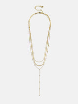 BaubleBar Carina Lariat Layered Necklace - Gold -
Gold Y necklace
