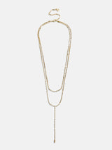 BaubleBar Amaya Lariat Layered Necklace - Gold - 
    Gold Y necklace