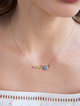 BaubleBar Disney Stitch Custom Nameplate Necklace - Mini Block - 
    Personalized name necklace