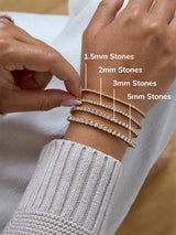 BaubleBar Billie 18K Gold Tennis Bracelet  - 18K Gold Plated Sterling Silver - 
    Cubic zirconia tennis bracelet