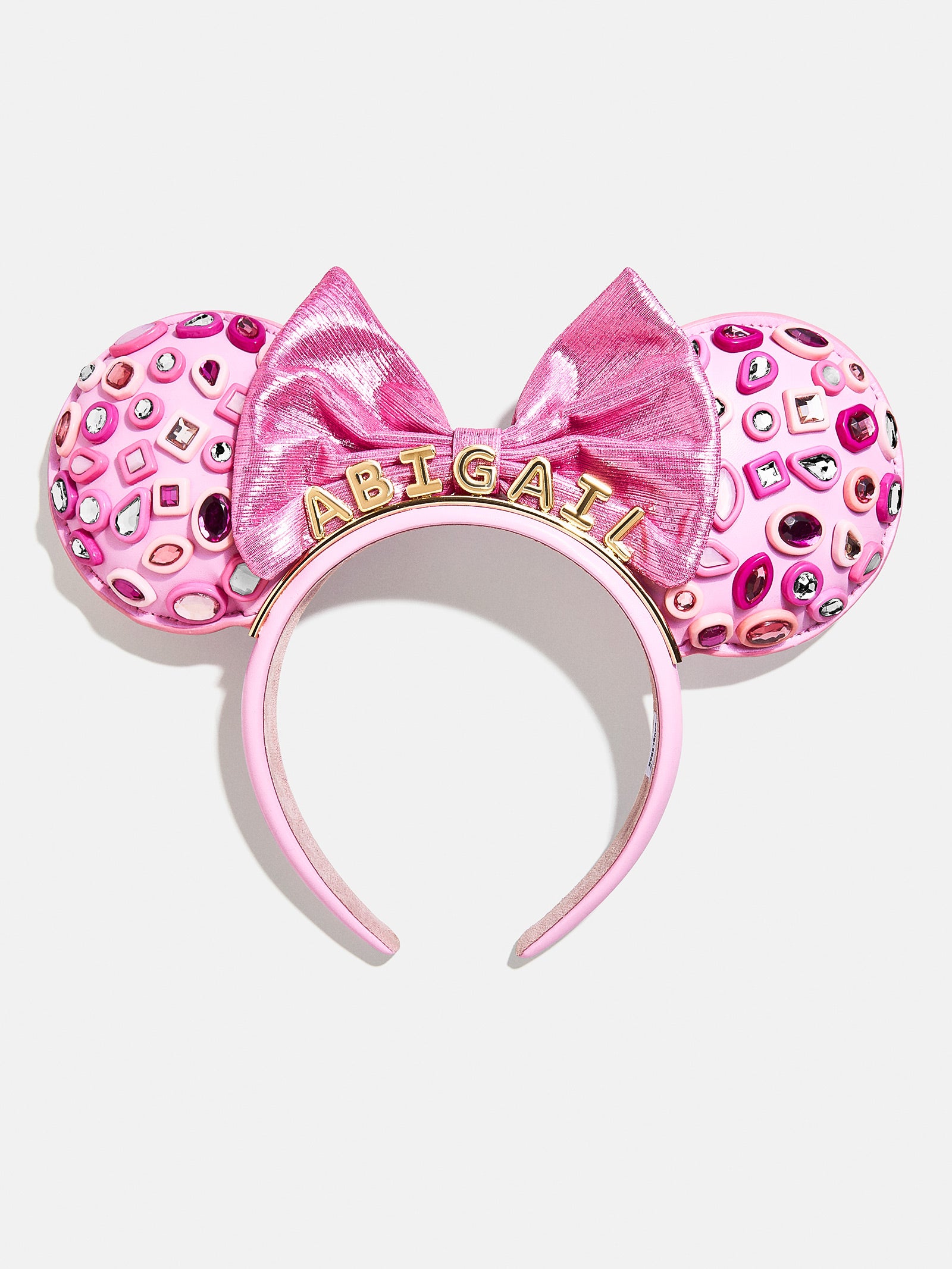 Disney Minnie Mouse Hot Pink Crystal Custom Ears Headband 
