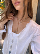 Liv Chunky Lariat Necklace - Gold