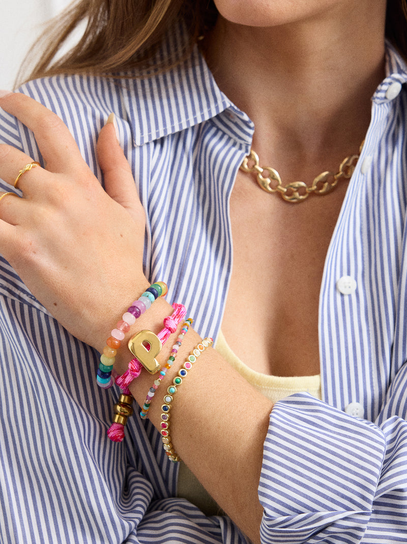 BaubleBar Gold -
Initial waterproof paracord bracelet