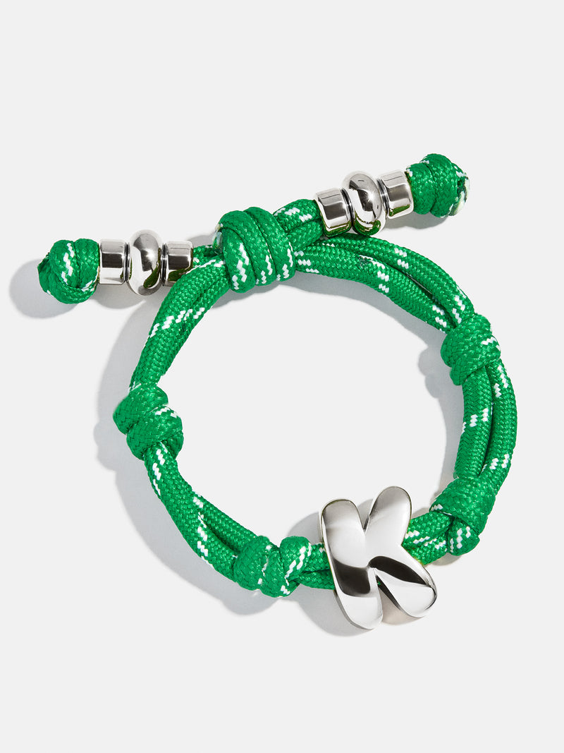 BaubleBar Silver -
Initial waterproof paracord bracelet
