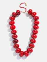 BaubleBar Joan Semi-Precious Necklace - Red Jasper -
Red jasper chunky bead necklace