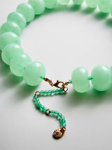 BaubleBar Joan Semi-Precious Necklace - Green Jade -
Green jade chunky bead necklace
