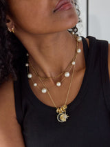 BaubleBar Cressida Celestial Charm Necklace - Star - 
    Gold charms on ball chain