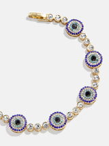 BaubleBar Amalie Evil Eye On Repeat Tennis Bracelet - On Repeat Evil Eye -
Tennis chain with evil eye