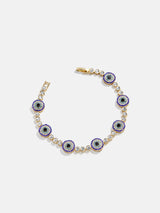 BaubleBar Amalie Evil Eye On Repeat Tennis Bracelet - On Repeat Evil Eye -
Tennis chain with evil eye