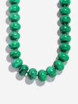 BaubleBar Joan Semi-Precious Necklace - Malachite -
Malachite chunky bead necklace