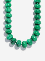 BaubleBar Joan Semi-Precious Necklace - Malachite -
Malachite chunky bead necklace