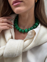 BaubleBar Joan Semi-Precious Necklace - Malachite -
Malachite chunky bead necklace