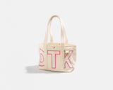 BaubleBar Hot Pink -
Personalized canvas tote bag with custom embroidered initials