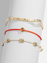 BaubleBar NFL Bracelet Set - Cincinnati Bengals - 
    Set of three stacking bracelets