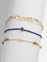 BaubleBar NFL Bracelet Set - Baltimore Ravens - 
    Set of three stacking bracelets