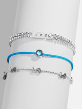 BaubleBar NFL Bracelet Set - Detroit Lions -
Set of three stacking bracelets
