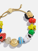 BaubleBar Peanuts Friends Forever Charm Bracelet - Peanuts Charm Bracelet - 
    Multicolored pull-tie bracelet
