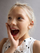 BaubleBar Just A Girl Kids’ Clip-On Earring Set - Just a Girl -
Set of 2 pairs of clip-on earrings