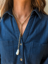 BaubleBar -
Pearl Y necklace