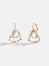 BaubleBar All My Heart Huggie Hoop - Gold/Pavé -
Statement heart earrings