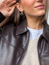 BaubleBar All My Heart Huggie Hoop - Gold/Pavé -
Statement heart earrings