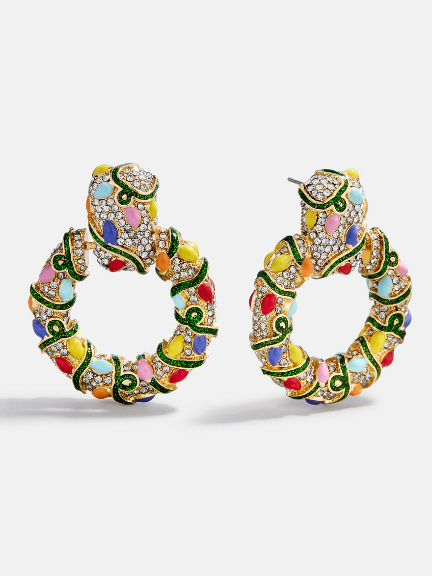 That's Watts Up Holiday Statement Earrings - Holiday Lights
