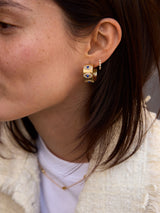 BaubleBar Evil Eye On Repeat Hoop Earrings - Gold/Blue -
Gold huggie earrings