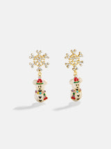 BaubleBar Disney Mickey Mouse Snowman Drop Earrings - Snowman - 
    Disney holiday earrings
