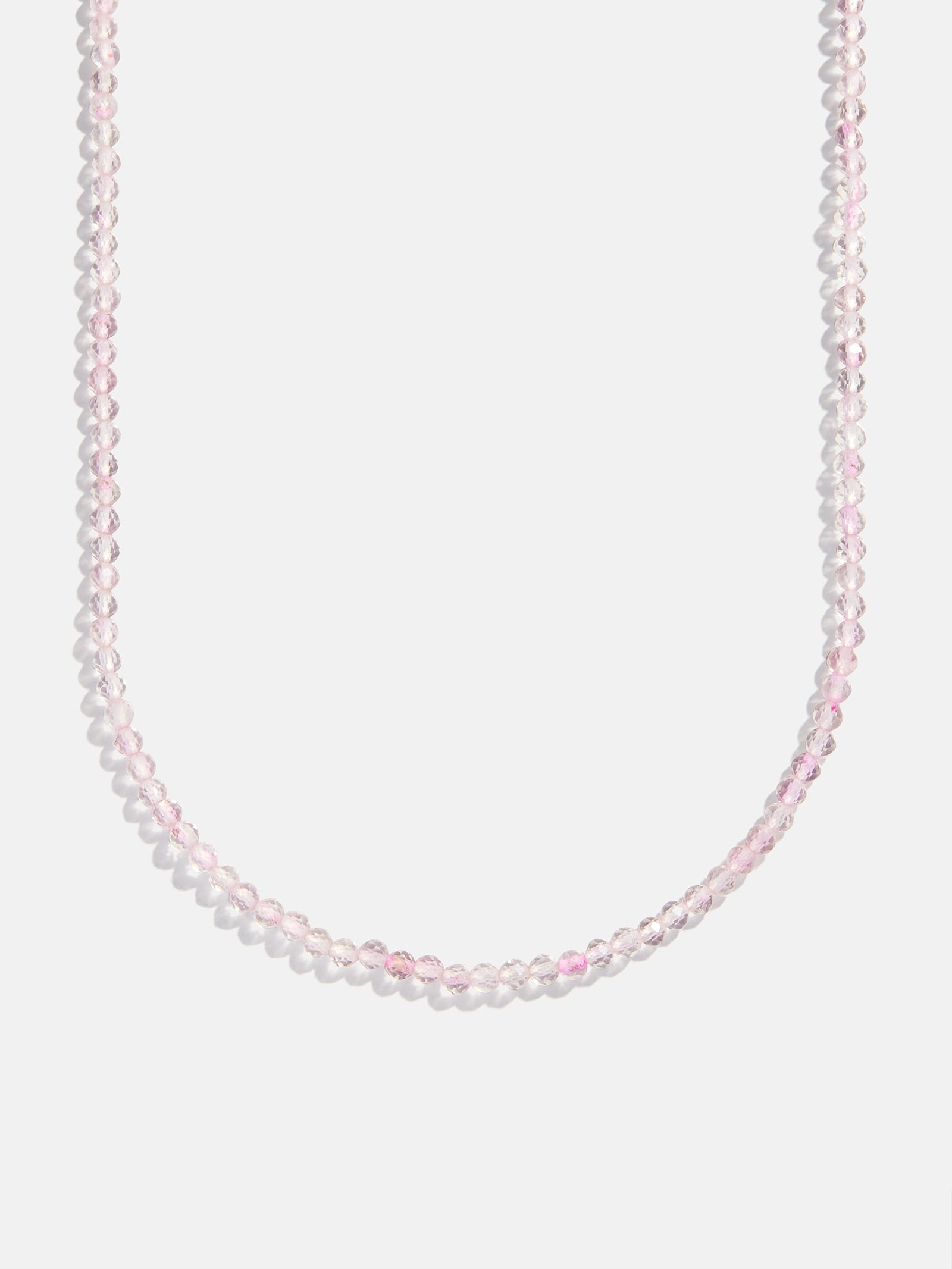 Semi-Precious Cluster Charm Necklace  Chain - Rose Quartz