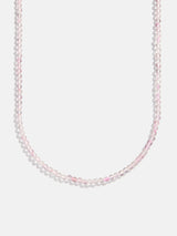 BaubleBar Semi-Precious Cluster Charm Necklace  Chain - Rose Quartz - 
    Rose quartz stackable necklace